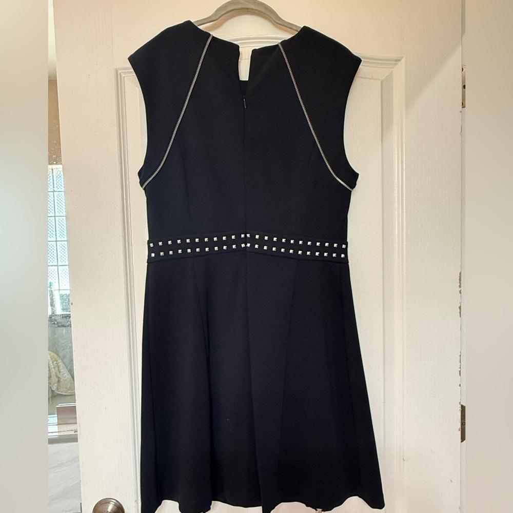 Michael Kors Black Sleeveless Dress with Studded are silver. size Large